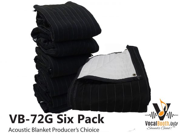 VB-77G Studio Size All Black Producer's Choice Acoustic Blanket – Black  10ft (120″ H x 80″ W) WITH GROMMETS –