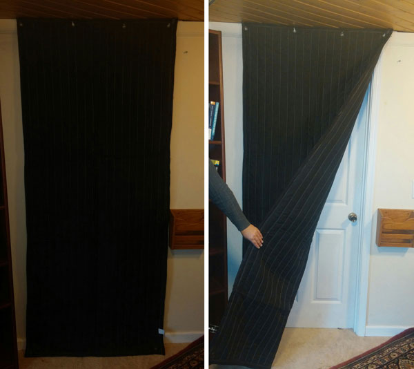 Door Buddy - Noise Control Cover. Door Mountable Double Layered Sound  Absorption Blanket.